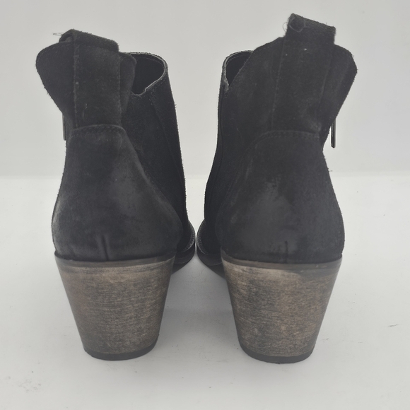 Volatile Bandit Black Suede Booties Size 10 NWOTB Zip Detail - Picture 5 of 10